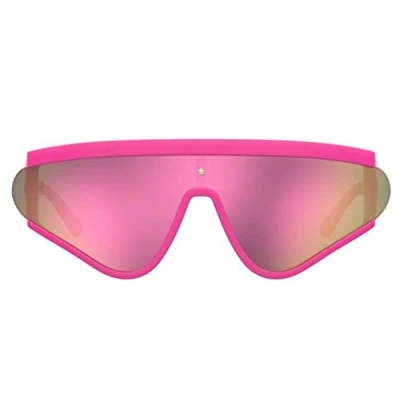 Abbildung von Chiara Ferragni Damen CF 7021/S 35J/VQ Gläser SONNENBRILLEN Steckdose Plastik Rosa Grau Maske Mehrschichtig