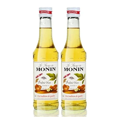 Abbildung von 2x Monin Praline Nuss Sirup, 250 ml Flasche