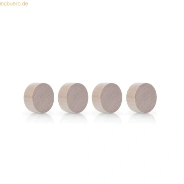 Abbildung von Magnetoplan Magnet Wood Series Circle 1665449 30mm Birke 4 Stück