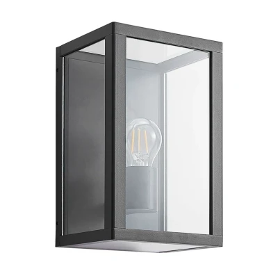 Abbildung von Lindby Außenwandlampe Giavanna, 28 cm, anthrazit, IP44, E27