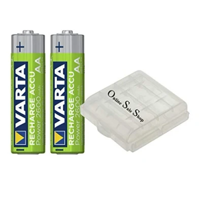 Abbildung von 2X für Varta AA Akkus 2600 mAh schnellladefähig, ohne Memoryeffekt + OSS Akkubox