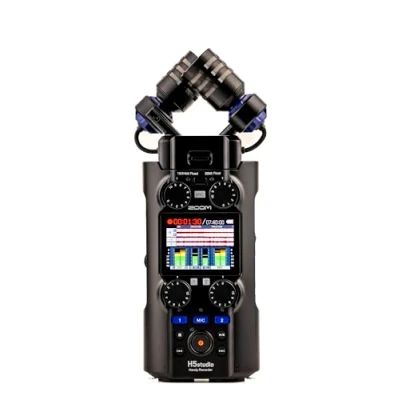 Abbildung von Zoom H5studio, Handy Recorder mit 6 Spuren, regelbare Aufnahmen 192 kHz 32 Bit float, Mikrofone und Vorverstärker in Studio Qualität für makellose Klangqualität, schwarz