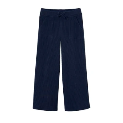Abbildung von Vertbaudet Weite Mädchen Hose aus Rippmaterial Marine 146/152