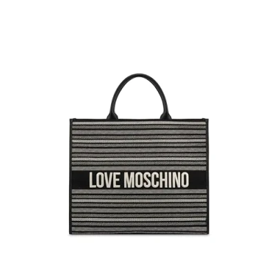 Abbildung von Love Moschino Flower Shopping Bag, Damen, Größe: One Size, Black