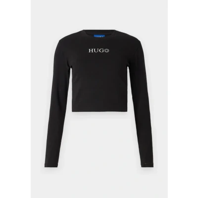 Abbildung von HUGO Della Langarmshirt, Damen, Größe: XXL, Black