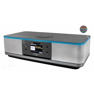 Abbildung von Soundmaster ICD2023SW Internetradio CD Player DAB+ Bluetooth USB Undok App LED Internet Radio (Internetradio, DAB+, FM, RDS System, 30 W, Ambientebeleuchtung, Internetradio, Player, Steuerung)