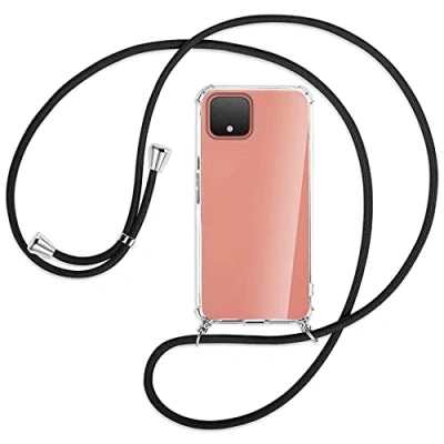 Abbildung von mtb more energy® Handykette kompatibel mit Google Pixel 4 XL (6.3&#039;&#039;) schwarz Smartphone Hülle zum Umhängen Anti Shock Full TPU Case