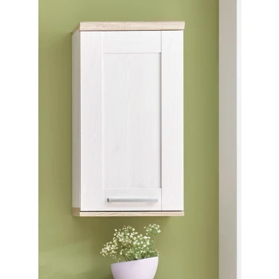 Abbildung von Stella Trading ROMANCE Badezimmer Hängeschrank in Sibiu Lärche / San Remo Optik Landhausstil Badezimmerschrank Bad Schrank mit viel Stauraum 38 x 70 24 cm (B/H/T)