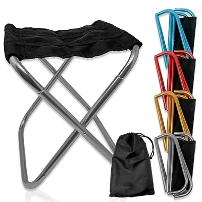 Abbildung von mixed24 Sitzhocker Aluminium Camping Hocker Falthocker Klapphocker Angelhocker, leicht und faltbar inkl. Aufbewahrungstasche