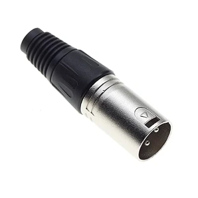 Abbildung von Keple 3 poliger XLR Stecker, schwarz männlicher Audio Mikrofon DMX Stecker Klinkenstecker, nicked Plated Adapter, Metallkonstruktion mit Kunststoffgehäuse