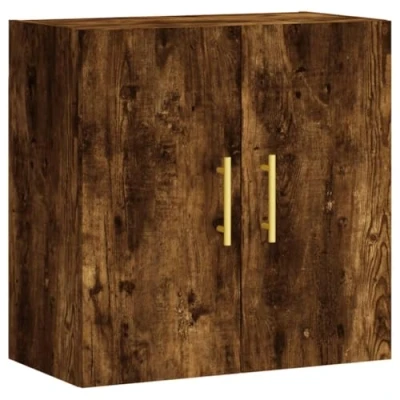 Abbildung von vidaXL Wandschrank, Hängeschrank mit viel Stauraum, Wandmontage Badschrank Medizinschrank, Aufbewahrungsschrank für Wohnzimmer, Räuchereiche Holzwerkstoff