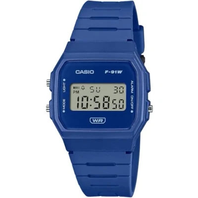 Abbildung von Casio F91 Unisex Digitaluhr, Größe: One Size, Blue
