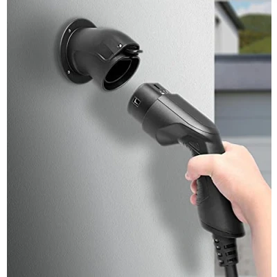 Abbildung von TEUTSCHTECH, Ladekabelhalter Typ 2 Stecker Wandhalterung für Ladekabelstecker , EV Ladegerät Halter, Wallbox Ladestation Ladekabel Organizer Halterung, Wandanschluss Halter