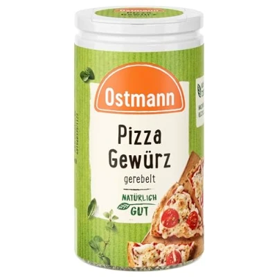 Abbildung von Ostmann Gewürze Pizza Gewürz Mediterrane Kräutermischung zum Würzen von und Pastasaucen Recyclebare, nachfüllbare Streudose 15 g im Streuer