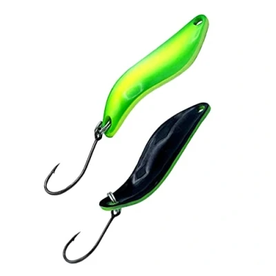 Abbildung von Sinderella Forellen Spoon 5 g Trout Fishing UL Angeln (grün schwarz)