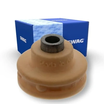 Abbildung von SWAG 20 93 6779 Federbeinstützlager Hinterachse, unten ohne Kugellager Metall, PU (Polyurethan) BMW: 1 Schrägheck, 3 Coupe, Touring