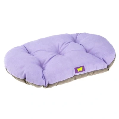 Abbildung von Ferplast Hundebett Relax, Hundekissen, Katzenkissen, Hundematte für Hundehütten und Autos waschbar aus Baumwolle mit weicher Polsterung, 43 x 30 cm. Lila