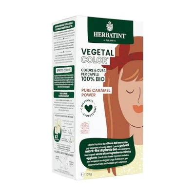 Abbildung von Herbatint Vegetal Color 100% natürliche pflanzliche Färbung und Bio Pure Caramel Power Karamell 100 g