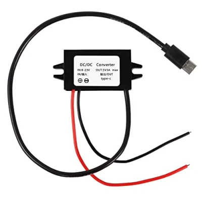 Abbildung von MEIRIYFA 12V auf 5V USB C Konverter DC Typ 3A Buck Modul Step Down 8 23V Reduzierter Spannungsregler Auto Netzteil