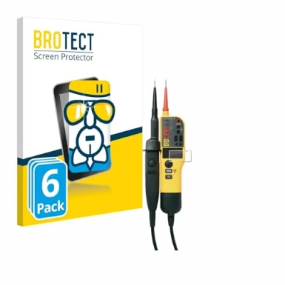 Abbildung von BROTECT Schutzglas für Fluke T150 (6 Stück) Schutzfolie Panzer Folie Glas [Extrem Kratzfest 9H, Anti Fingerprint, Ultra Transparent]