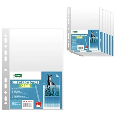 Abbildung von D.RECT 10 Verpackungen x 100 Stück Prospekthüllen Folienverpackung Dokumentenhüllen 75 µm/Mic/Mikron Stärke: 0,075 mm A4 Transparent glasklar 1000