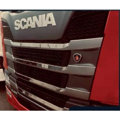 Abbildung von 24/7Auto 4 Edelstahl 3D Frontgrill Dekorationen für Scania S R Next 2016+ Trucks
