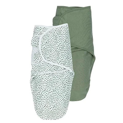 Abbildung von Meyco Baby Pucksack Swaddlemeyco Cheetah, Uni Forest Green (2 tlg), 0 3 Monate