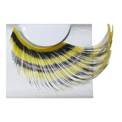 Abbildung von Eulenspiegel 000762 Wimpern gelb schwarz, 1 ml Spezial Wimpernkleber, Anleitung