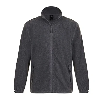 Abbildung von SOLS Herren North Full Zip Outdoor Fleece Jacke (Grau meliert)