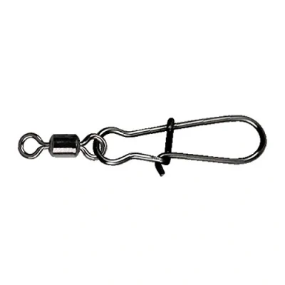 Abbildung von Gamakatsu Hyper Ez Snap with Swivel 5 Karabinerwirbel zum Spinnangeln auf Barsch, Hecht &amp; Zander, Einhänger, Angelwirbel, Snaps, Größe/Tragkraft:Gr. 2 / 23kg