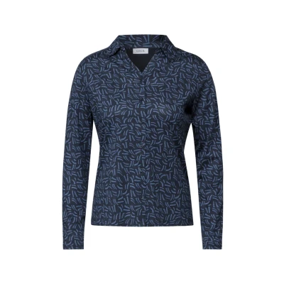 Abbildung von Cecil MIT Minimal Print Hemdbluse, Damen, Größe: XL, Blau