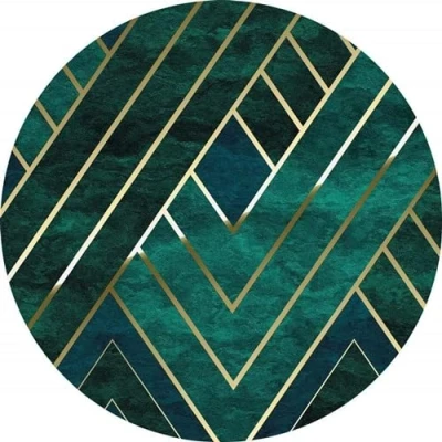Abbildung von Komar Vliestapete &quot;Jade&quot;, 125x125 cm (Breite x Höhe), rund und selbstklebend