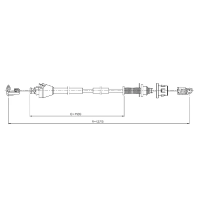 Abbildung von METZGER 3.RE001 Bowdenzug RENAULT: Kangoo I, CLIO 2, I Rapid