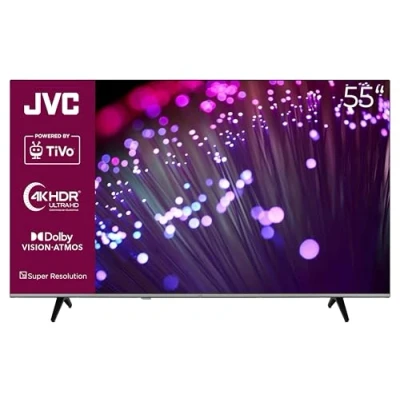 Abbildung von JVC Fernseher 55 Zoll Smart TV Powered by TiVo 4K UHD mit Dolby Vision HDR, Atmos und Triple Tuner, LED LT 55VU7555