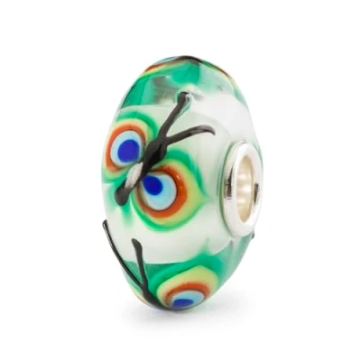 Abbildung von Trollbeads Frühlings Kollektion Blühende Verbindungen 2024 Glasbeads (Samtige Flügel TGLBE 20403)