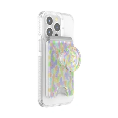Abbildung von PopSockets PopWallet+ mit Integriertem Austauschbarem PopTop für Smartphones und Tablets Rainbow Glass