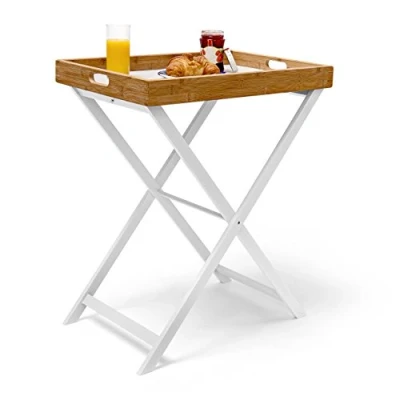 Abbildung von relaxdays Tabletttisch Holz &amp; Bambus 72 cm