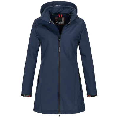 Abbildung von Alessandro Salvarini Softshelljacke Alessia lang mit abnehmbarer Kapuze