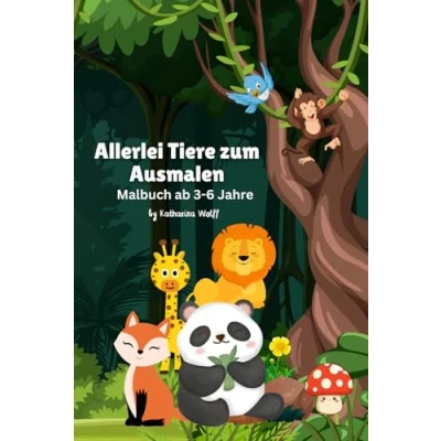 Abbildung von Allerlei Tiere zum Ausmalen: Malbuch ab 3 6 Jahre