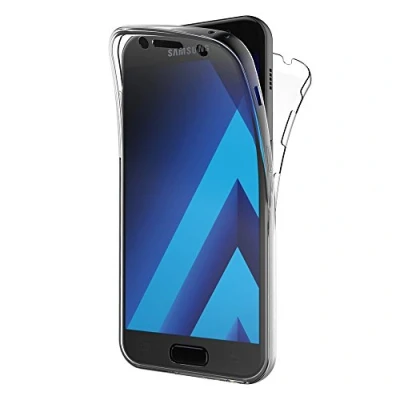 Abbildung von AICEK Samsung Galaxy A5 2017 Hülle, 360 Full Body Transparent Silikon Schutzhülle für Case Crystal Clear Durchsichtige TPU Bumper Handyhülle (SM A520F 5,2 Zoll)