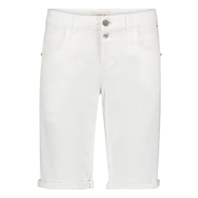 Abbildung von Cartoon MIT Stickerei Jeans Shorts, Damen, Größe: 44, Rohweiß