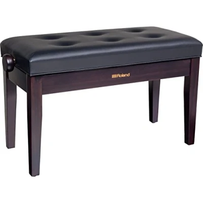 Abbildung von Roland Duett Klavierbank in Palisander Ausführung mit Vinyl Sitz RPB D300RW