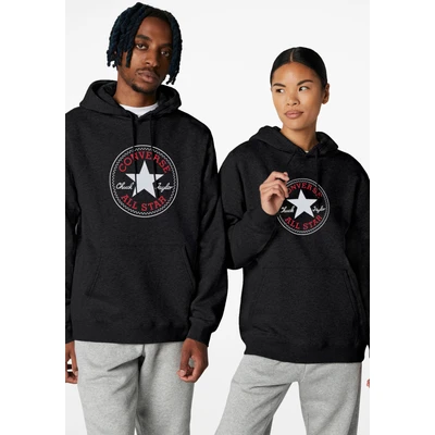 Abbildung von Converse Patch Standard FIT Hoodie Kapuzenpullover, Herren, Größe: XXL, Black