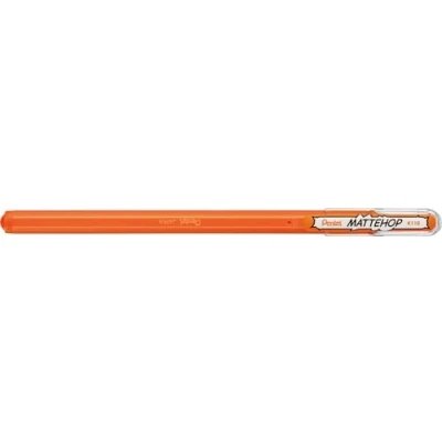 Abbildung von Pentel K110 VFX Mattehop Gel Tintenroller mit hochdeckender Tinte in mattem Finish, Modell Kappe, 1VE=12 Stück, orange