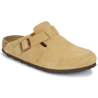 Abbildung von Birkenstock Boston LEVE Latte Pantolette flach, Damen, Größe: 39, Beige Schuhe