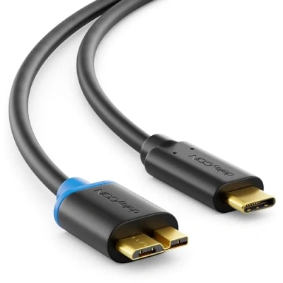 Abbildung von deleyCON 1m USB C Kabel Datenkabel Ladekabel 3.0 microUSB zu Smartphone