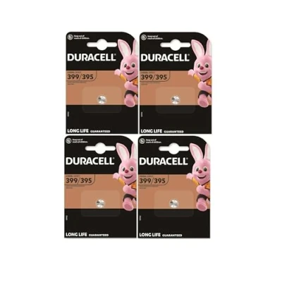 Abbildung von Duracell 4X399/395 (4 Blister mit 1 Batterie) 4 Batterien (SR927/V395/V399/SR57/SR927W/SR927WS)