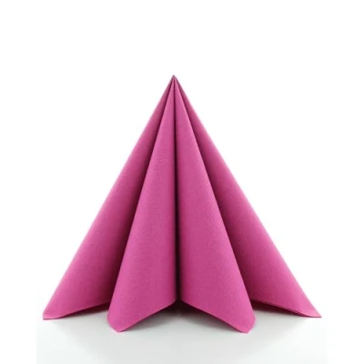 Abbildung von Sovie HORECA Serviette in Violett aus Linclass Airlaid, stoffähnliche Einwegservietten ideal für Hochzeit &amp; Partys, 40 x cm, 50 stück