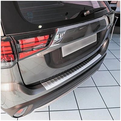Abbildung von teileplus24 L633 Ladekantenschutz V2A Edelstahl kompatibel mit Mitsubishi Outlander 3 2015 Abkantung, Farbe:Silber gebürstet