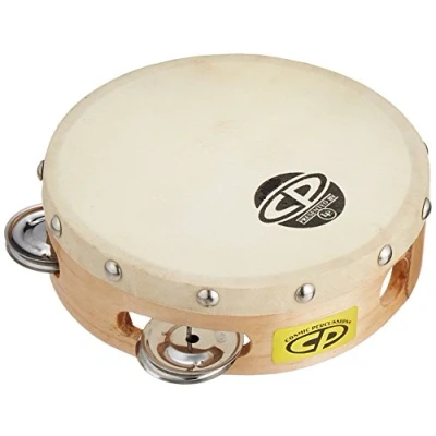 Abbildung von LP Latin Percussion LP861300 CP Wood Tambourin Holz 6&quot; einreihig mit Fell CP376